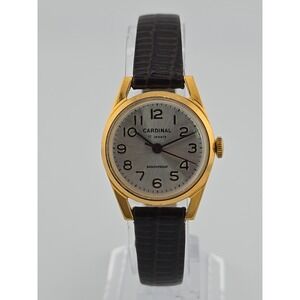 Vintage Cardinal Ladies 26mm Wrist Mechanical Wind Watch 17 Jewel - Working
